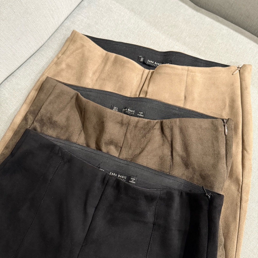 Zara Suede Leggings (all three)
